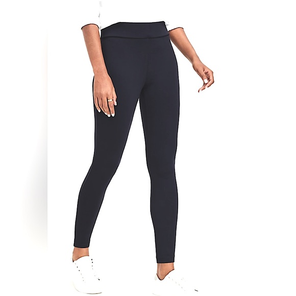 LOFT Pants - Loft Ponte Seamed Stretch Cropped Pull On Leggings Black Size Large